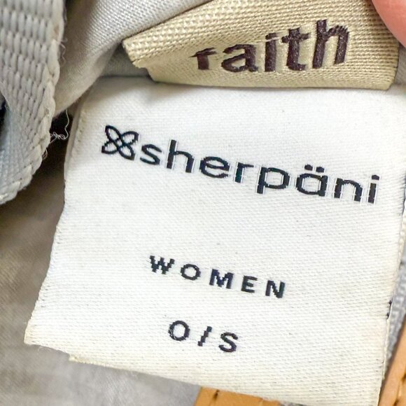 Sherpani Faith Messenger Crossbody Bag Gray Wool Tan Vegan Leather Soft Utility - Picture 12 of 14